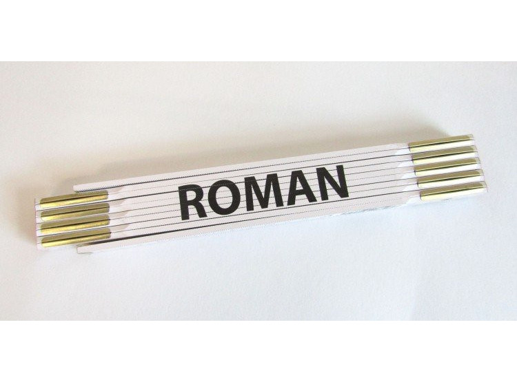 Metr skládací 2 m ROMAN - bílý, dřevěný