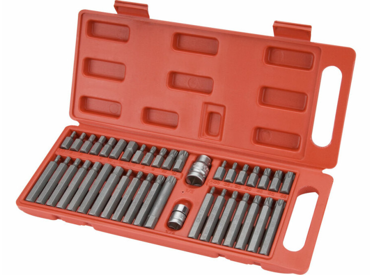 Hroty IMBUS-TORX-XZN, sada PROFI 40ks, pro ráčny 3/8", 1/2", CrV